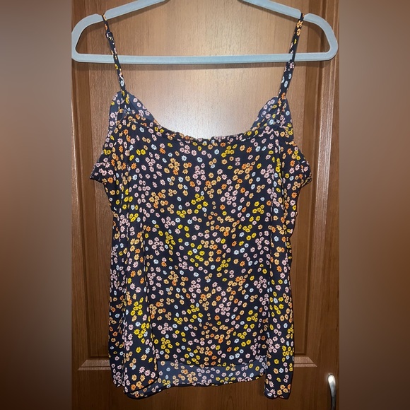 Loft Navy Blue Flowery Tank - Picture 2 of 3